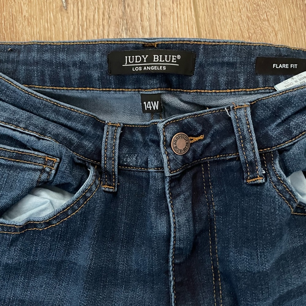 Judy Blue Flare jeans: gently used, from a smoke free home.